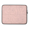Pink and Gray Topographical Laptop Sleeve