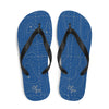 Blue and Gray Topographical Flip-Flops