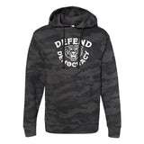 Black Camo Defend Democracy Donation Hoodie