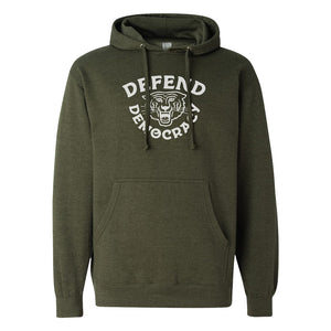 Military Green Defend Democracy Hoodie