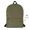 Green and Yellow Topographical Backpack
