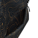 Black and Gold Topographical Backpack