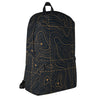 Black and Gold Topographical Backpack