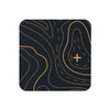 Black and Gold Topographic Coaster