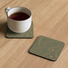 Olive and Yellow Topographic Coaster Set