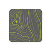 Gray and Lime Topographic Coaster