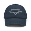 Triangle Open Distressed Hat