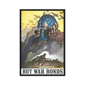 Buy War Bonds Framed Canvas Print