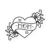 Mom Heart Sticker