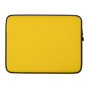 Yellow Topographical Laptop Sleeve