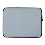 Blue Gray and Silver Laptop Sleeve