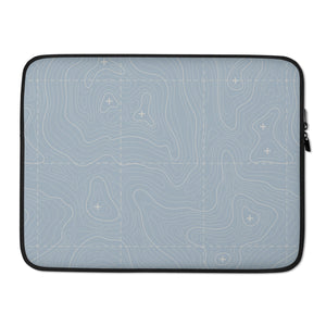 Blue Gray and Silver Laptop Sleeve