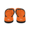 Orange and White Topographical Flip-Flops