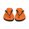 Orange and White Topographical Flip-Flops