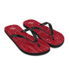 Red and White Topographical Flip-Flops