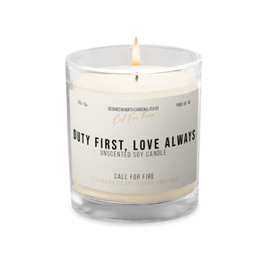 Duty First Love Always Soy Candle
